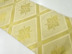 アンティーク　菱に花模様織出し袋帯（材料）